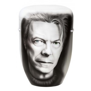 Hand Painted Biodegradable Cremation Ashes Funeral Urn / Casket – David Bowie
